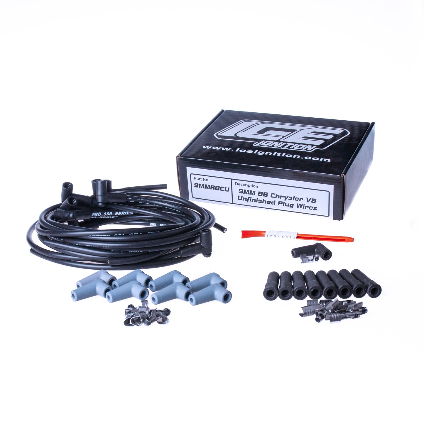 (9MMRBCU) - 8cyl DIY Unfinished Lead Set - Big Block RB Chrysler - HEI Cap