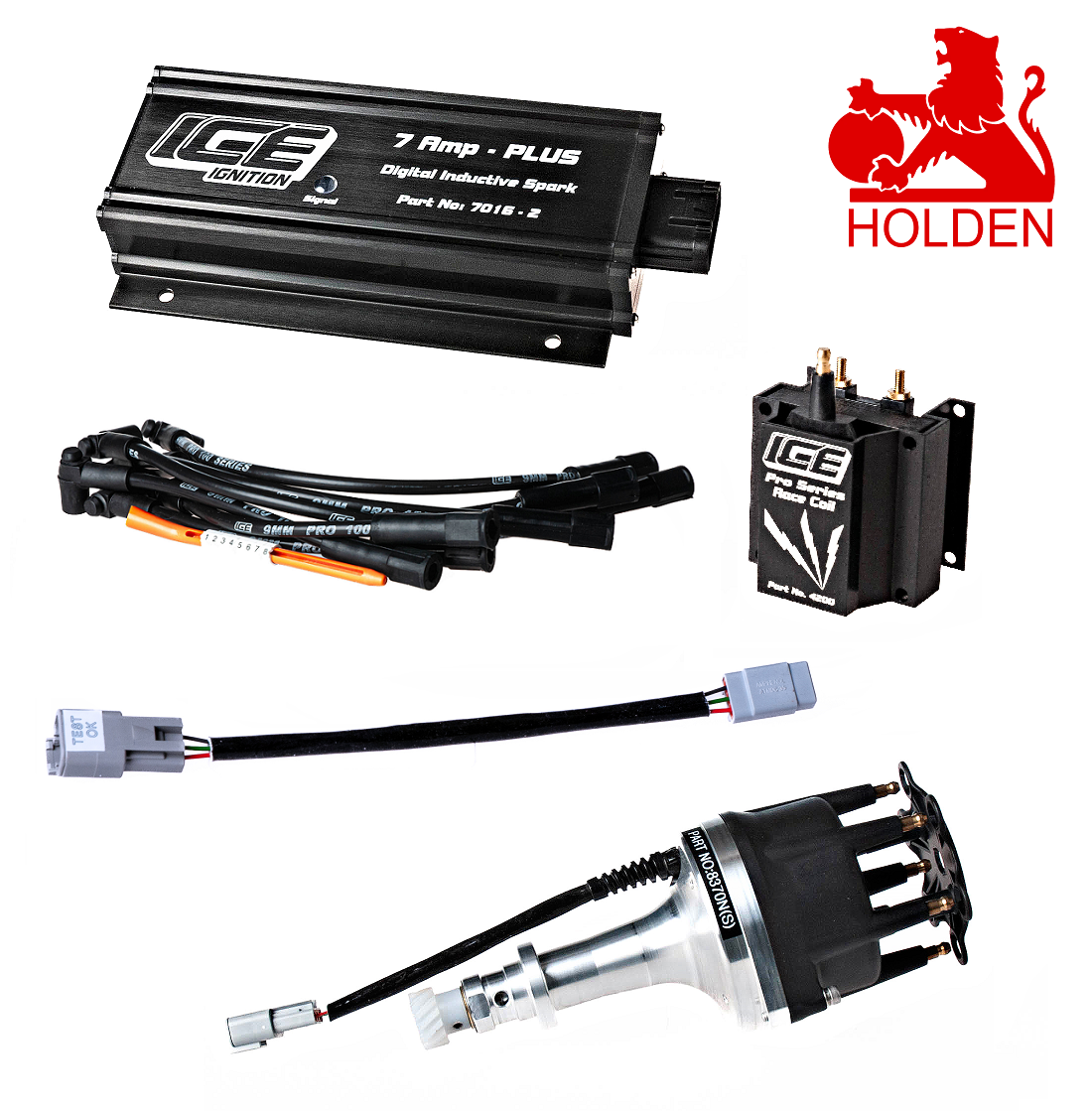 Holden 6 Red/Blue/Black - 7 Amp PLUS Sniper EFI Ignition Kit