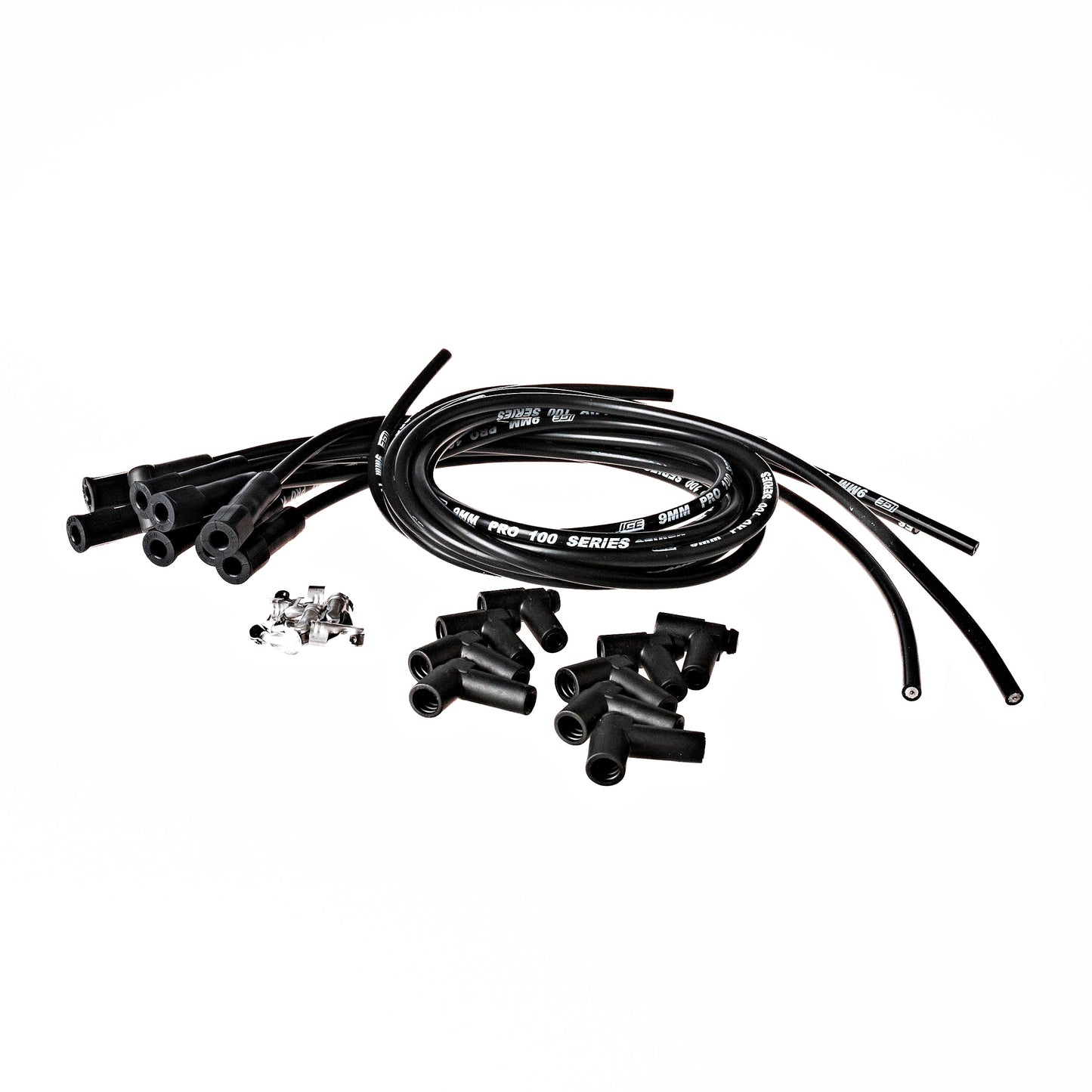 (9MMSTU) - 8cyl DIY Unfinished Lead Set - Straight Plug Boots - HEI Cap