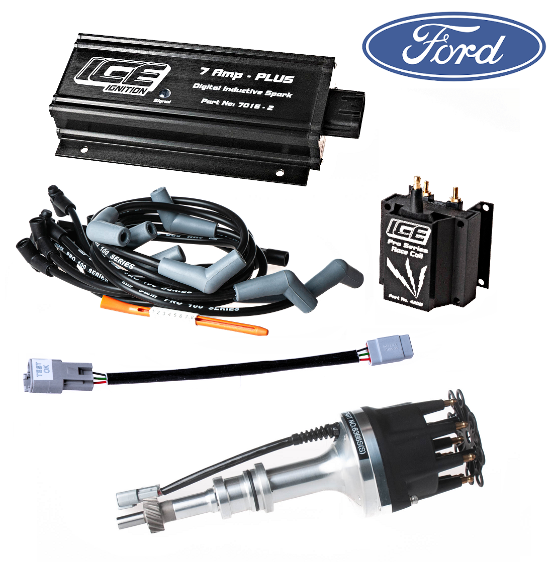 Ford 289-302 Windsor V8 - 7 Amp PLUS Sniper EFI Ignition Kit